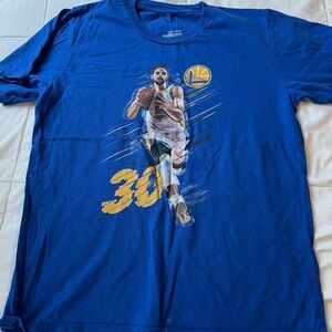 NBA Golden State Warriors Curry Youth Big Boys Cotton Tee Blue